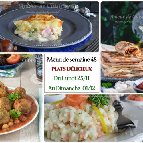 menu de la semaine 48