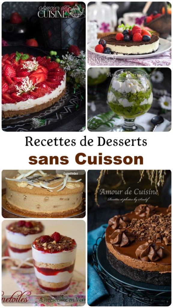 Recettes de dessert sans cuisson