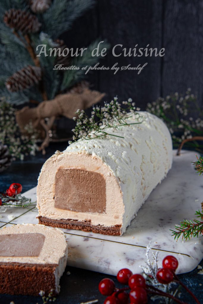 Bûche de noel au café