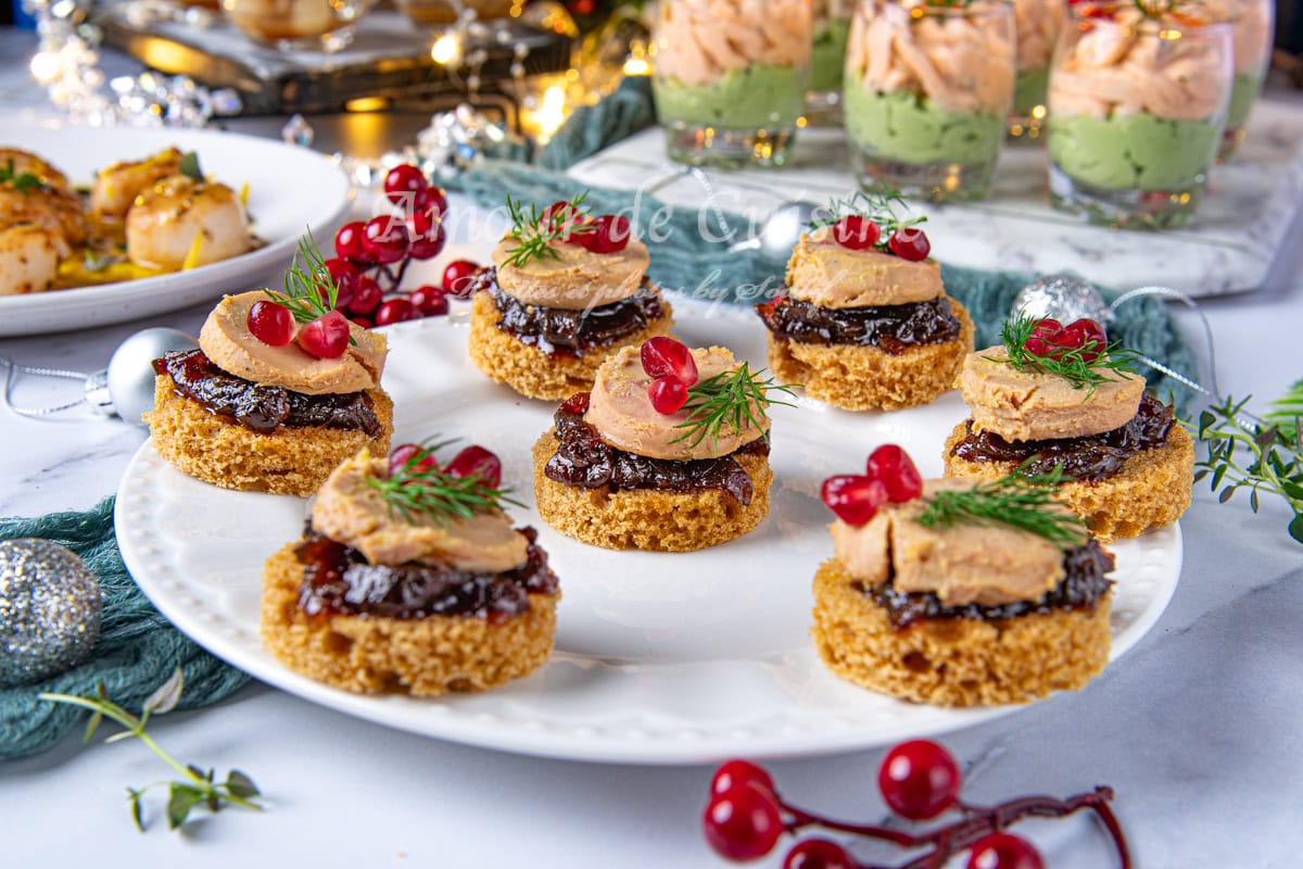 Toasts de foie gras au pain d’épices