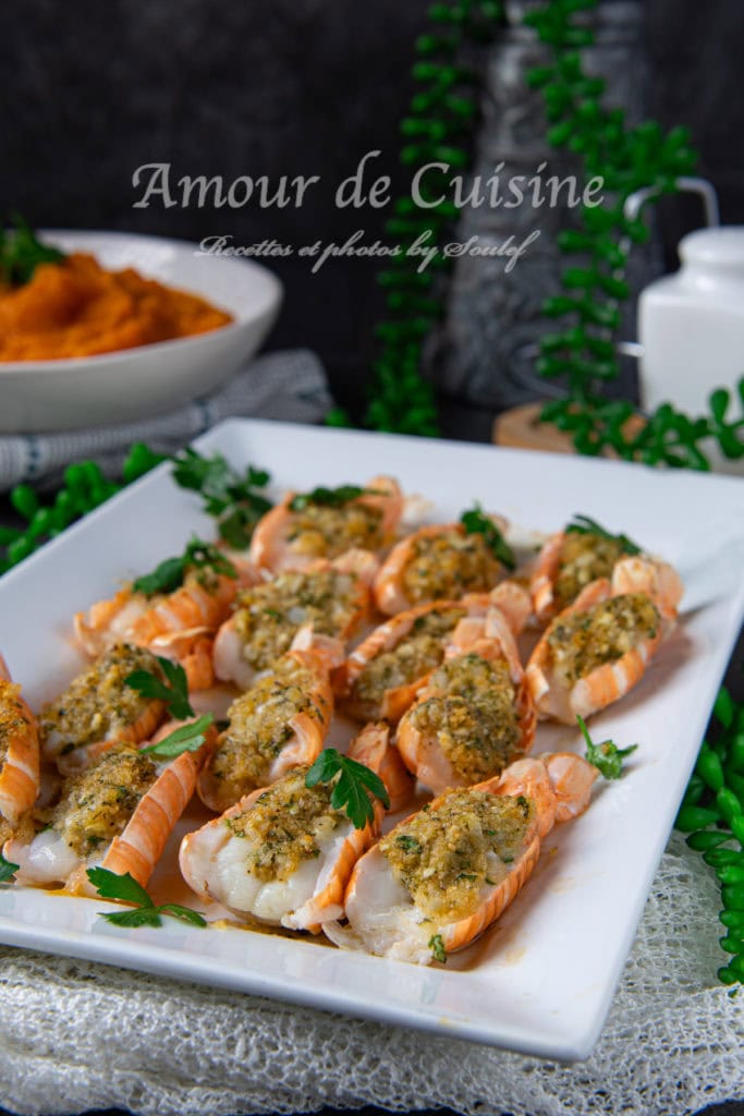 Recette de langoustines au four