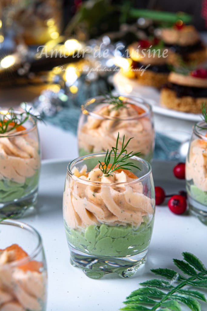 Verrine avocat et saumon fumé