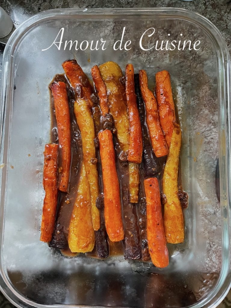 carottes dans le glaçage