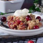 crumble sain pommes canneberges et avoine