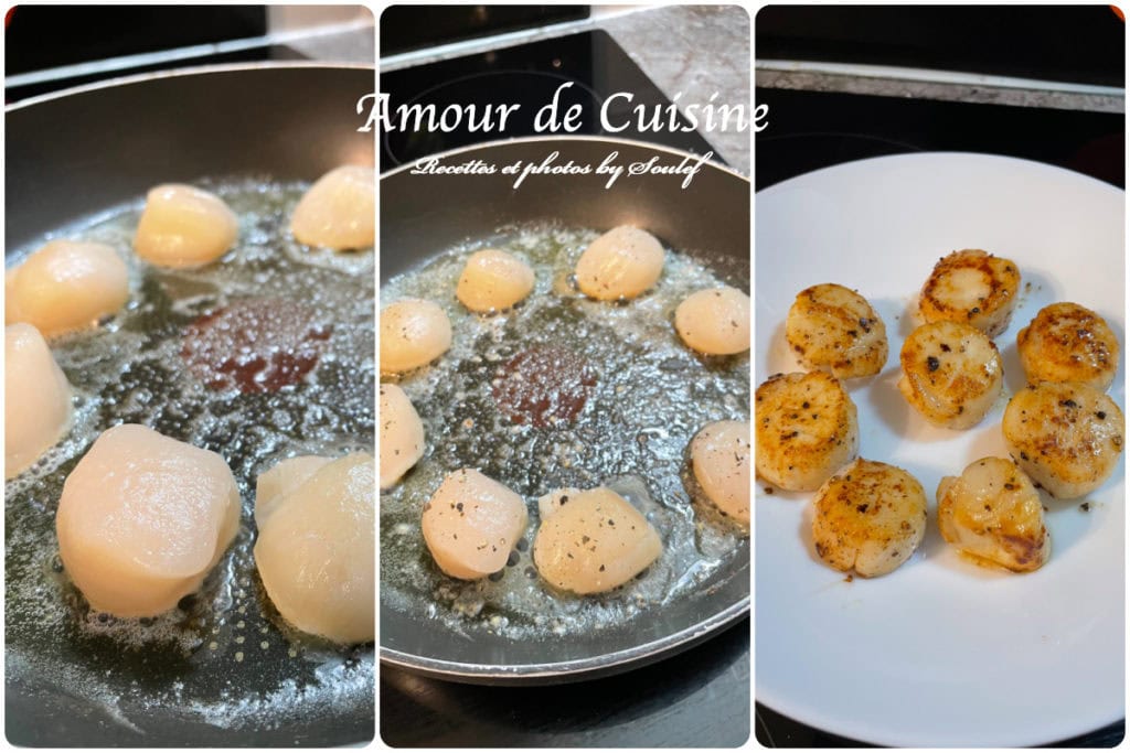 Cuisson des noix de Saint Jacques