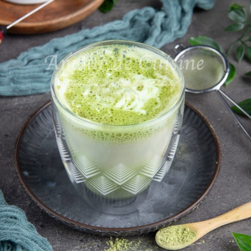 matcha latte chaud