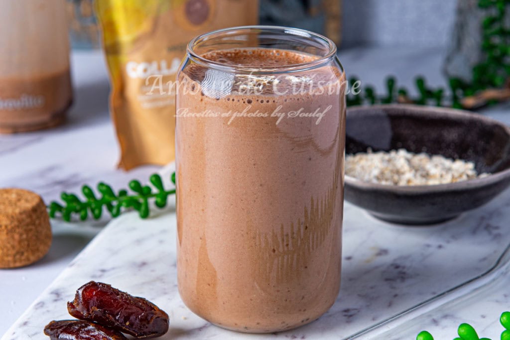 Recette de smoothie au chocolat et collagene