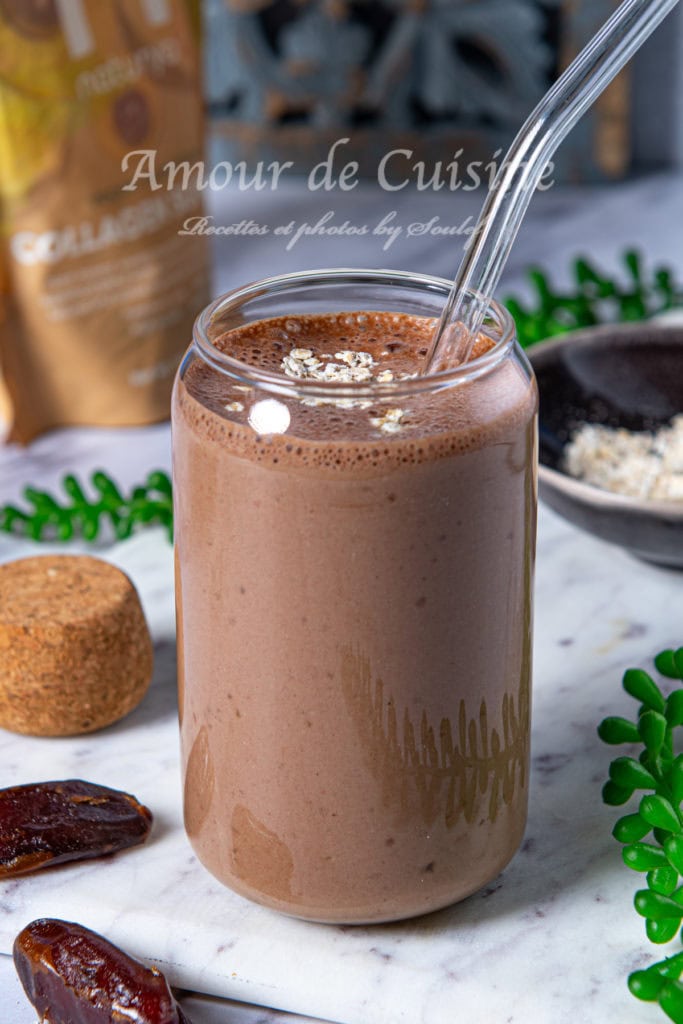 Smoothie au collagène et chocolat