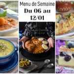 menu de semaine du 06 au 12 janvier