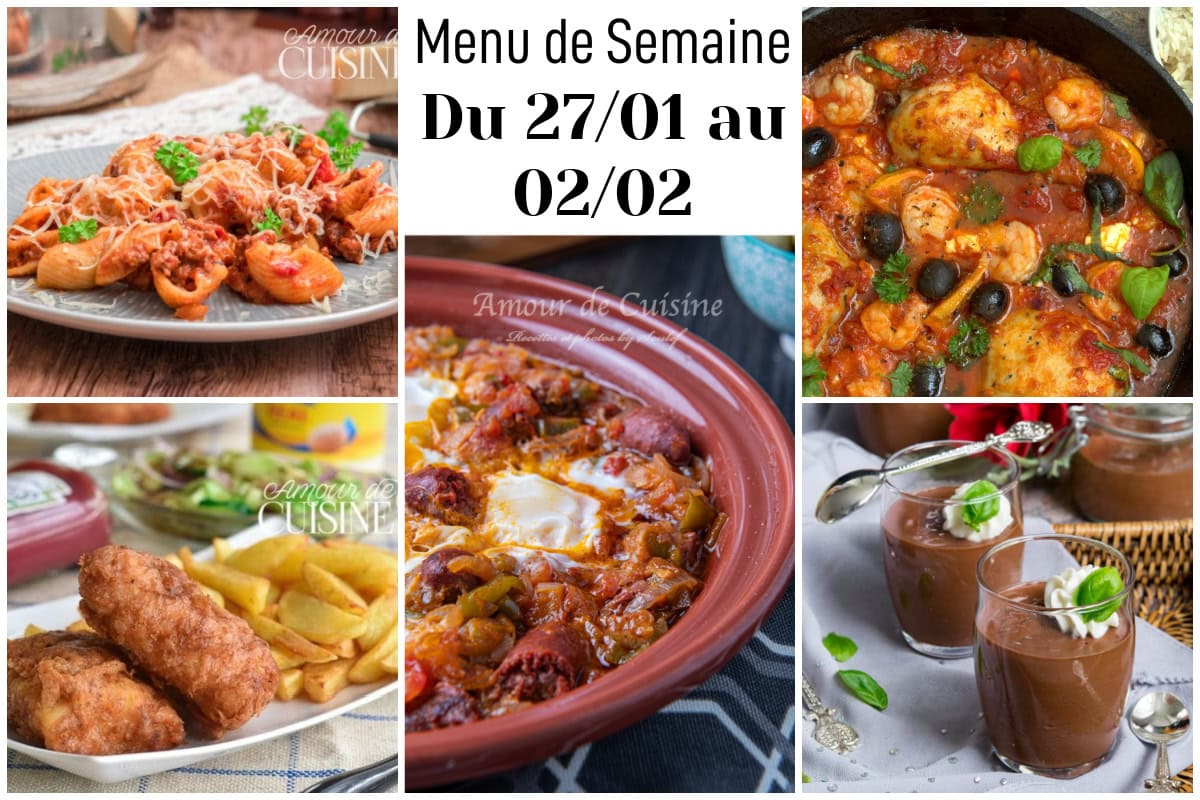 menu de la semaine 5