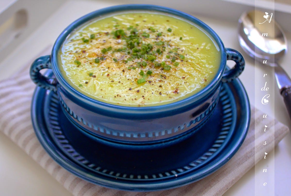 soupe veloutée de poireaux et parmesan