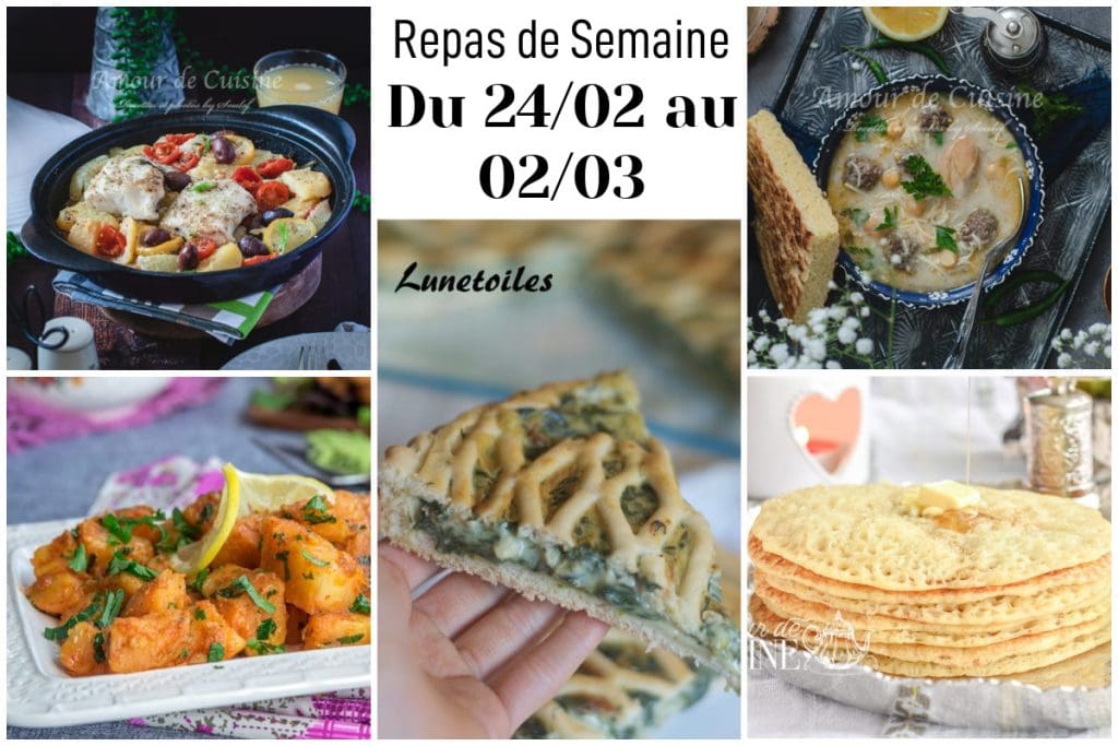 planning de repas de la semaine 9